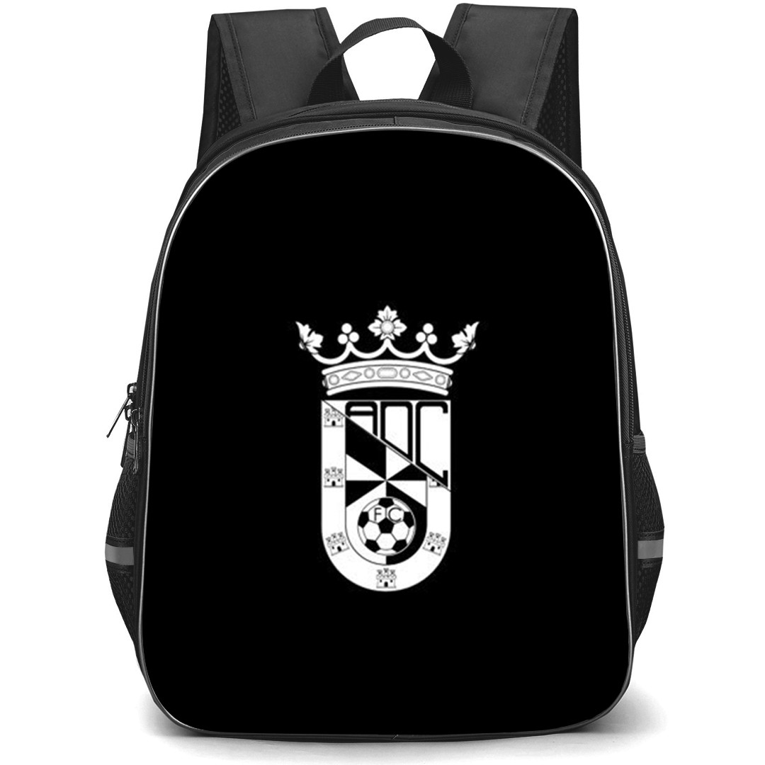 AD Ceuta FC Backpack School Bag StudentPack - AD Ceuta FC White Logo On Black Background Football Club