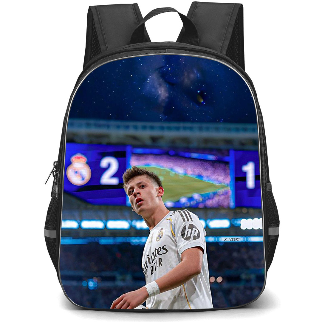 Arda Guler Backpack School Bag StudentPack - Arda Guler Real Madrid Candid On Starry Sky Background