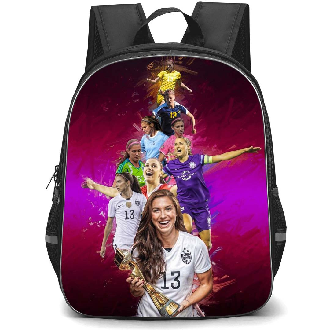 Alex Morgan Backpack StudentPack - Alex Morgan 13 United States Women's National Football Holding Trophy