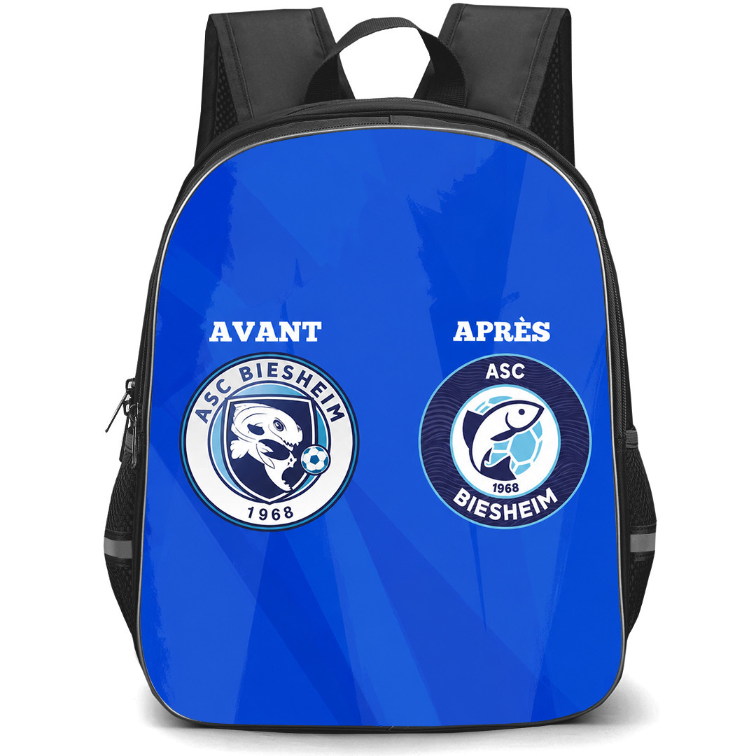 Association Sportive de Biesheim Backpack School Bag StudentPack - Two Logo Poster Football Club