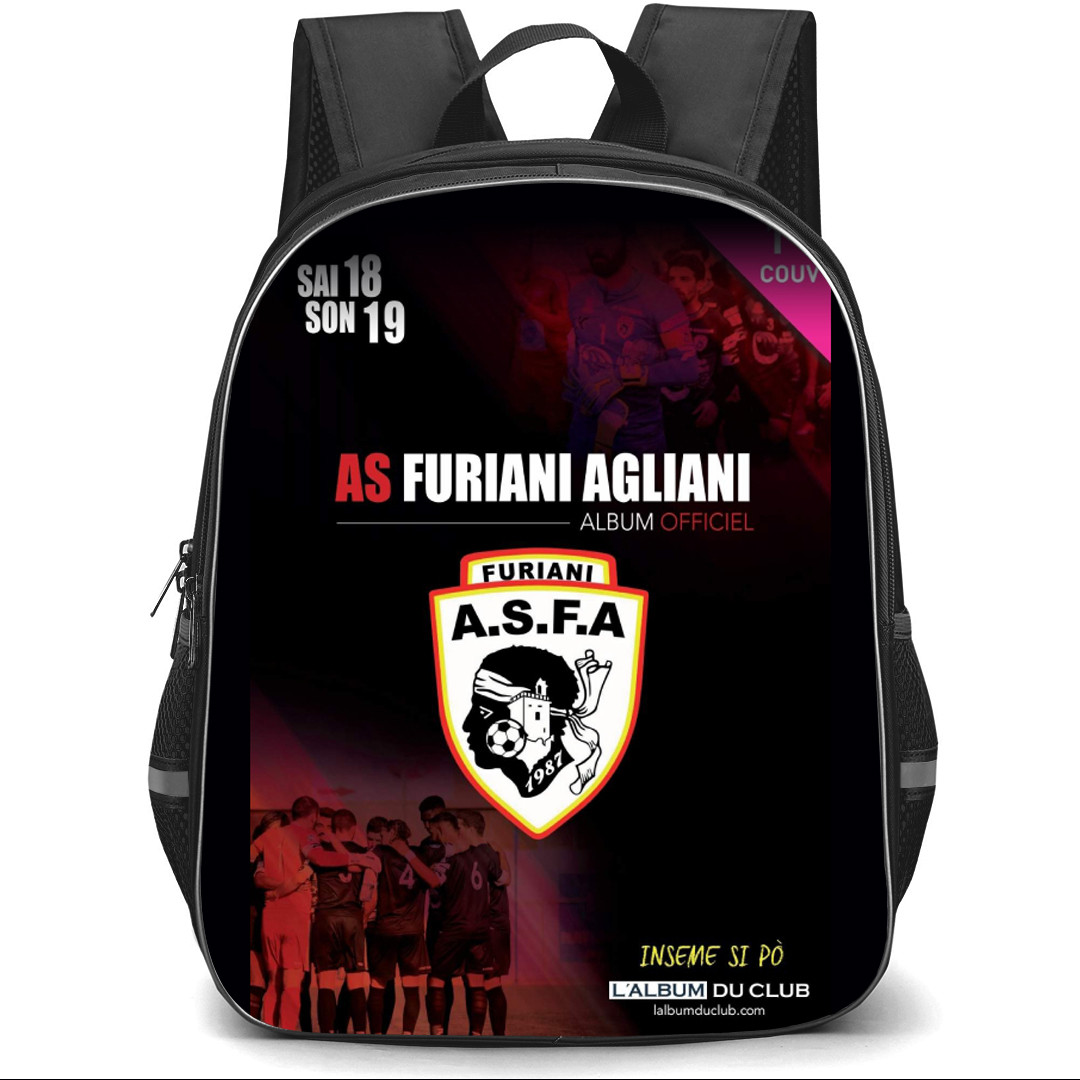 AS Furiani Agliani Backpack School Bag StudentPack - Logo Team Official Poster Football Club