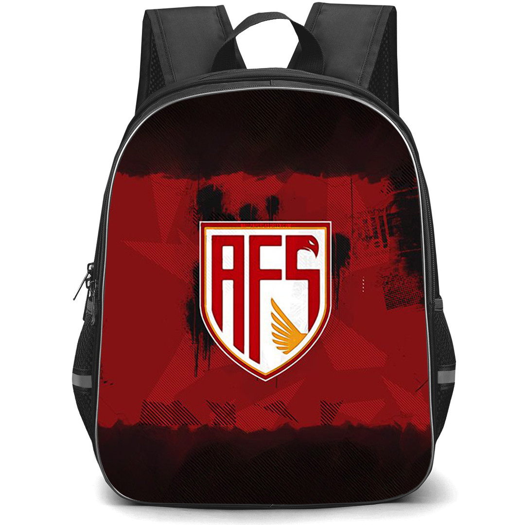 AVS Futebol SAD Backpack School Bag StudentPack - AVS Futebol SAD Logo Red Black Background