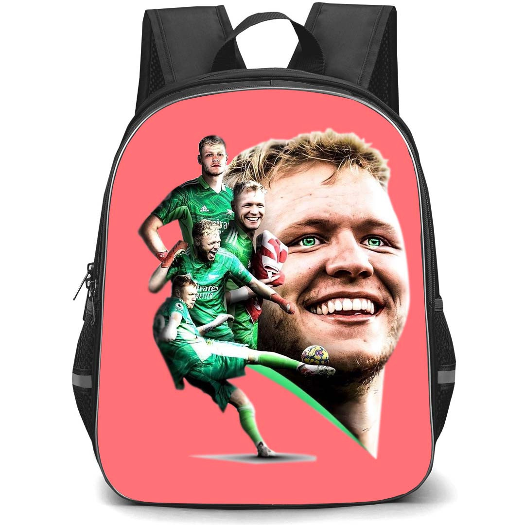 Aaron Ramsdale Backpack StudentPack - Aaron Ramsdale Arsenal F.C. Smiling Portrait On Pink Background