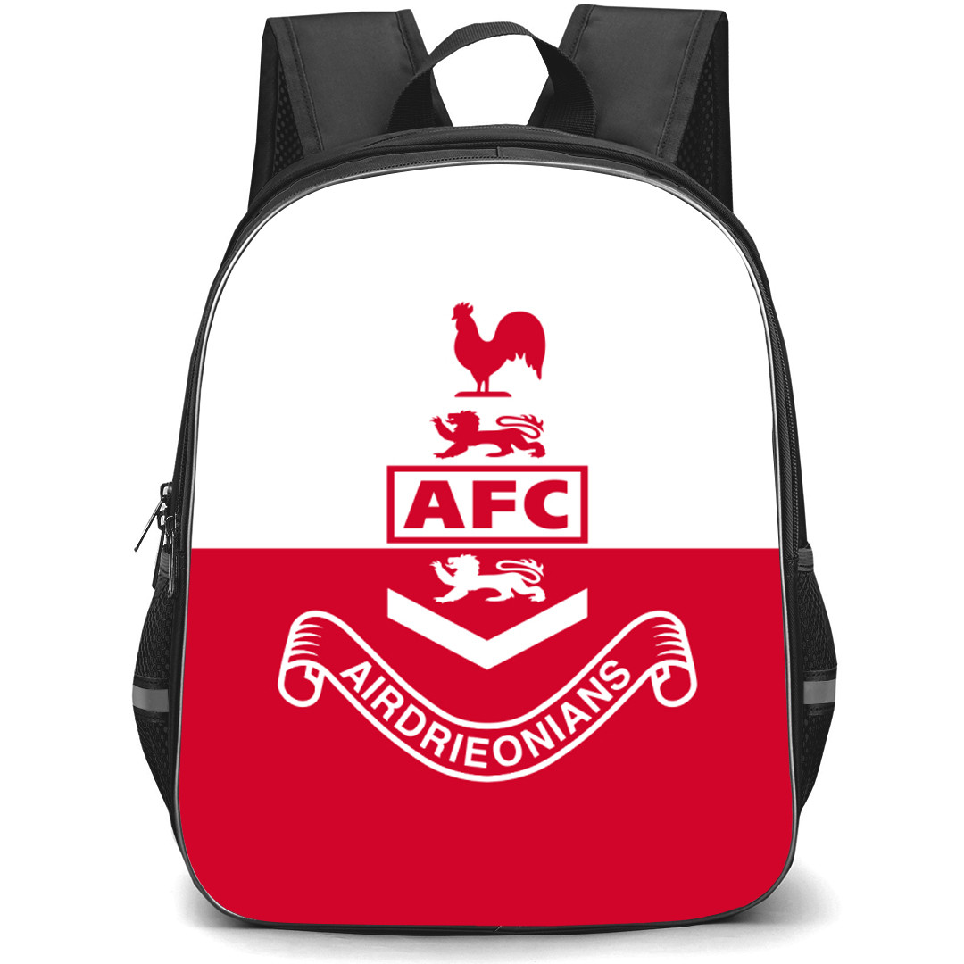 Airdrieonians Backpack School Bag StudentPack - Logo Red And White Background Football Club