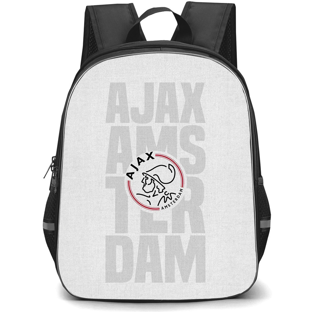AFC Ajax Backpack StudentPack - AFC Ajax Logo Grey Background