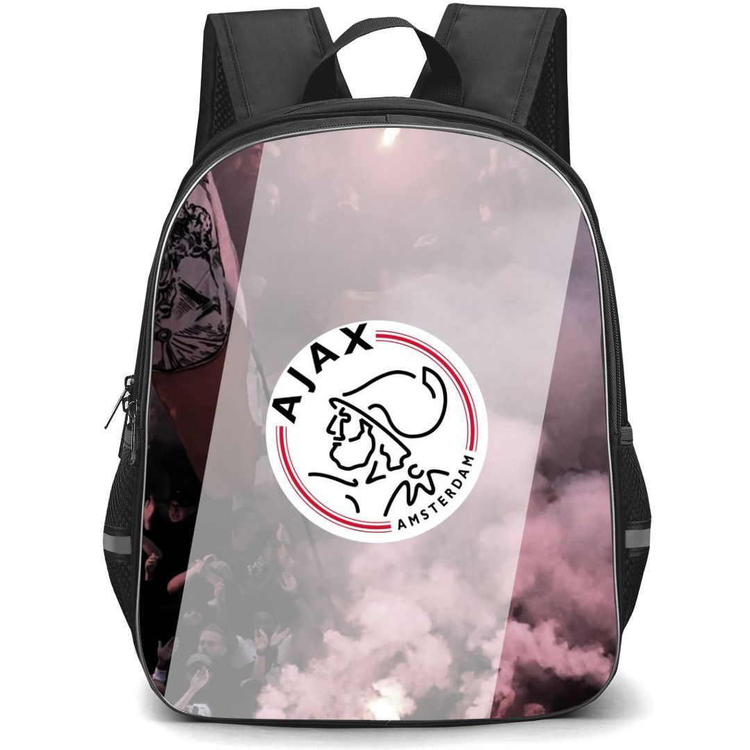 AFC Ajax Backpack StudentPack - Ajax Logo Smoke Background