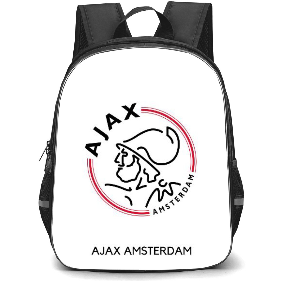 AFC Ajax Backpack StudentPack - Ajax Logo White and Red Background