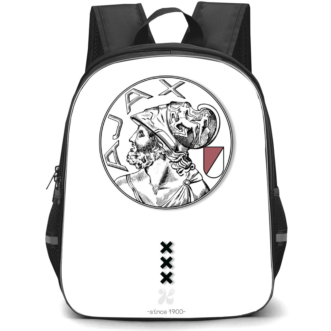 AFC Ajax Backpack StudentPack - Ajax Logo White XXX Background