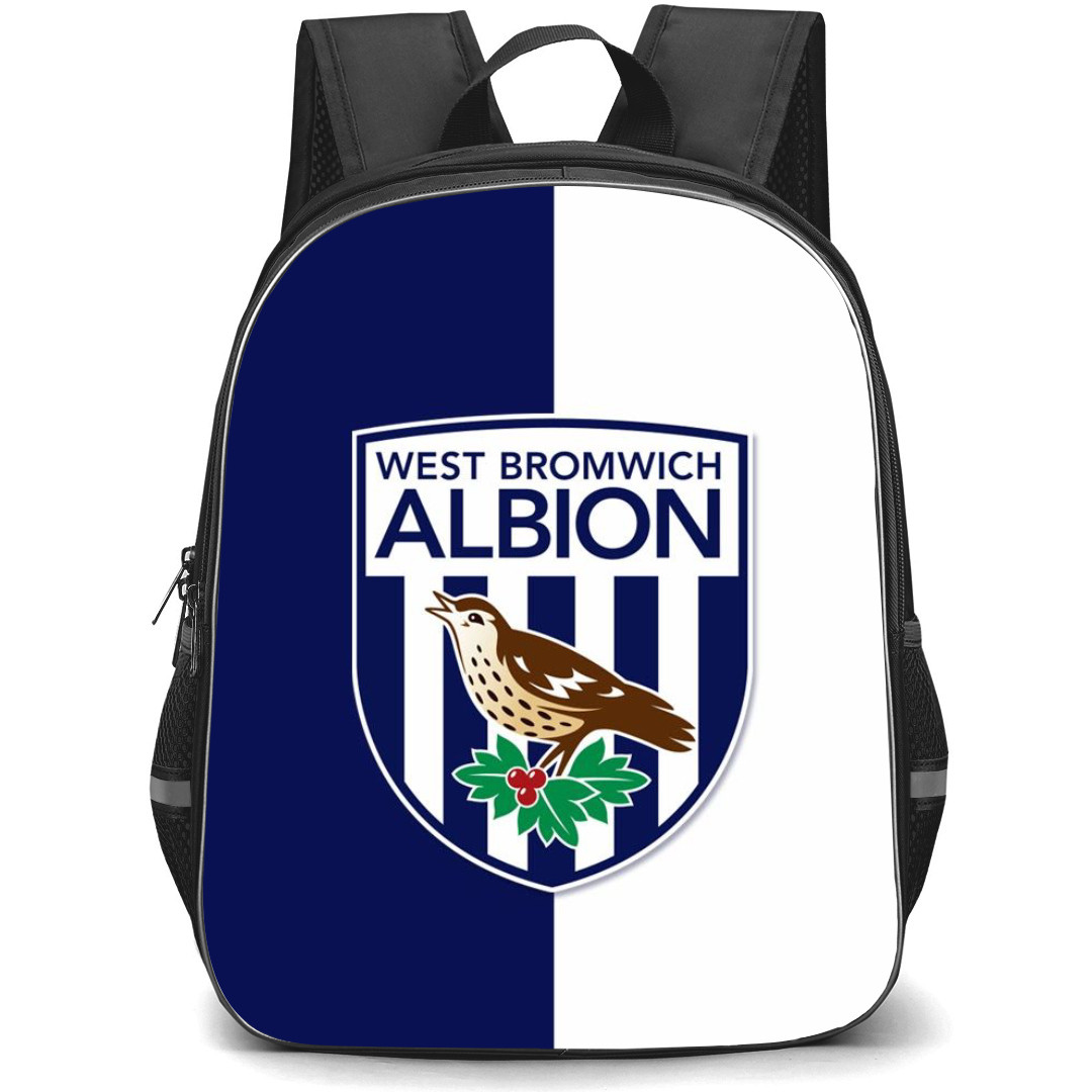 West Bromwich Albion F.C. Backpack StudentPack - West Bromwich Albion F.C. Logo On Blue White Background