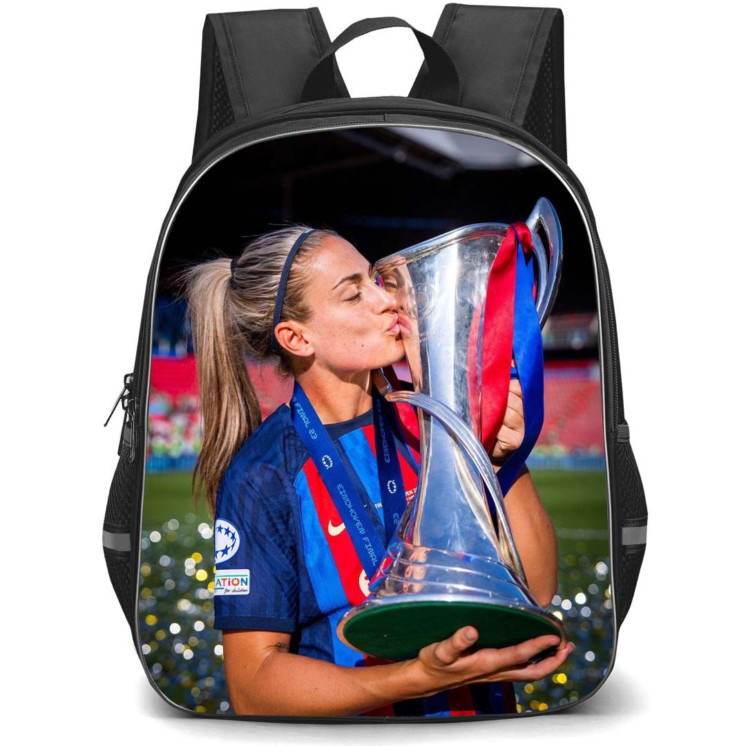 Alexia Putellas Backpack StudentPack - Alexia Putellas FC Barcelona Kissing Championship Trophy