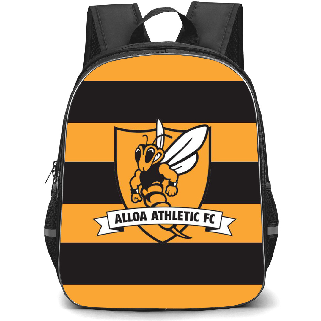 Alloa Athletic Backpack School Bag StudentPack - Logo In Yellow And Black Background Football Club
