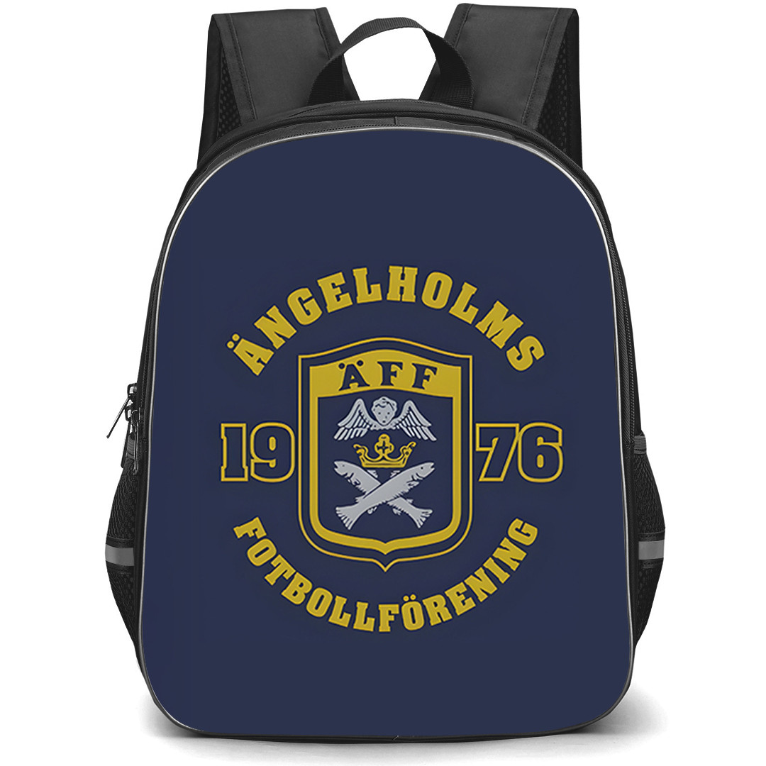 Angelholms FF Backpack School Bag StudentPack - Angelholms FF Logo On Dark Background Football Club
