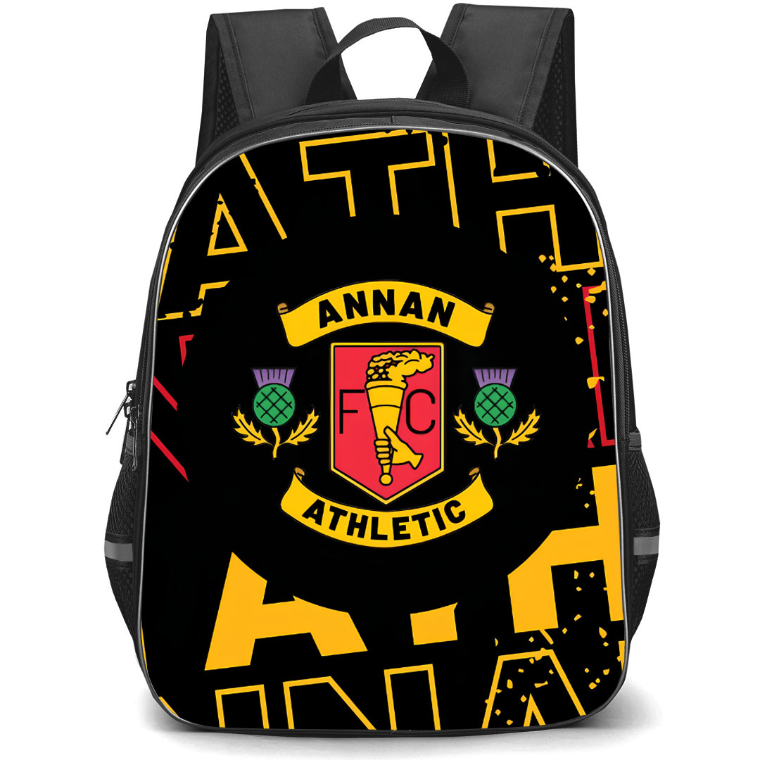 Annan Athletic Backpack School Bag StudentPack - Logo Wordmark In Black Poster Football Club