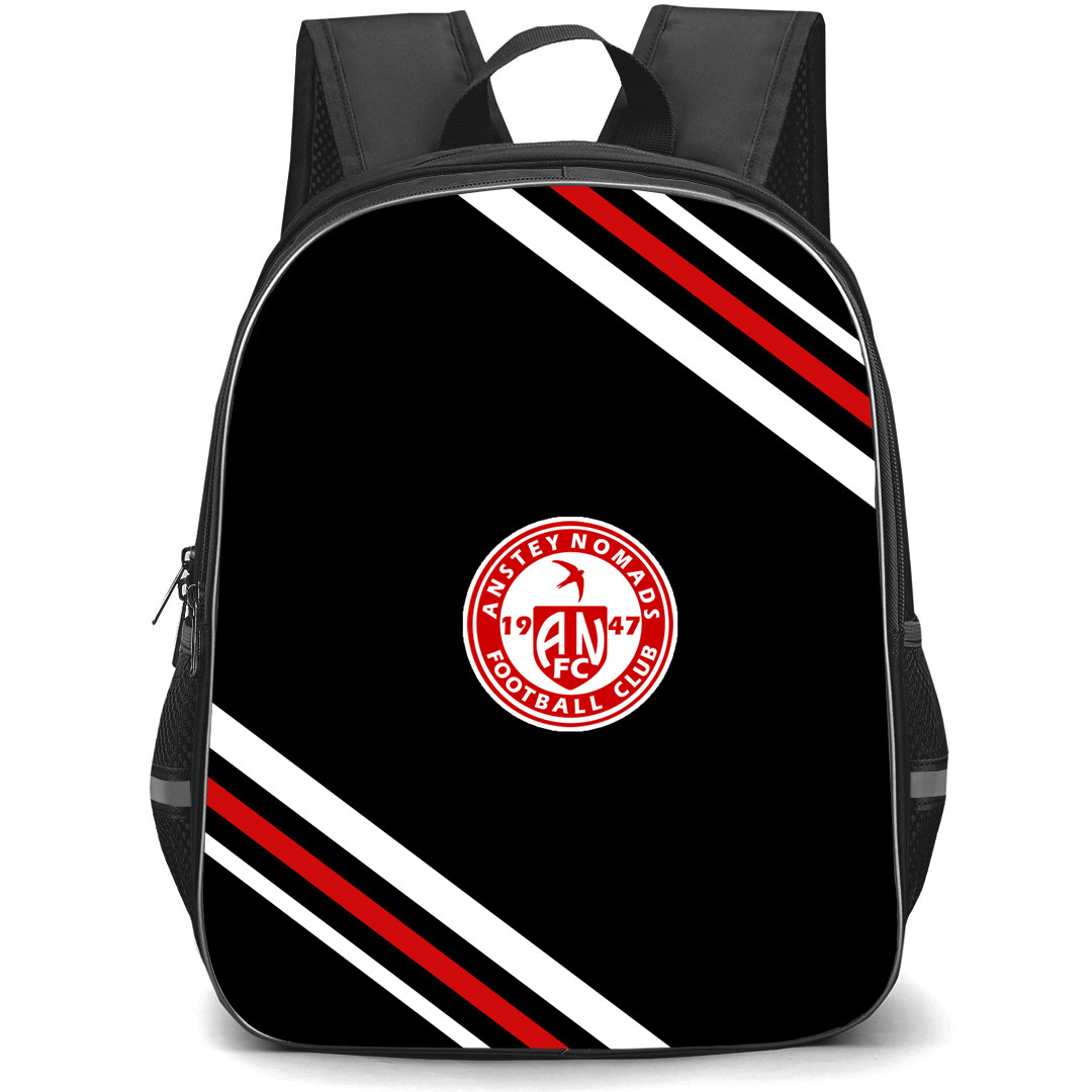 Anstey Nomads Football Club Backpack School Bag StudentPack - Anstey Nomads Football Club Large Logo With Stripe