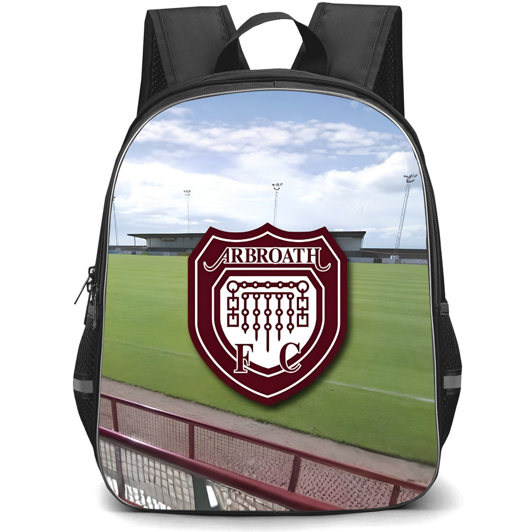 Arbroath Backpack School Bag StudentPack - Logo Field Stadium Background Football Club
