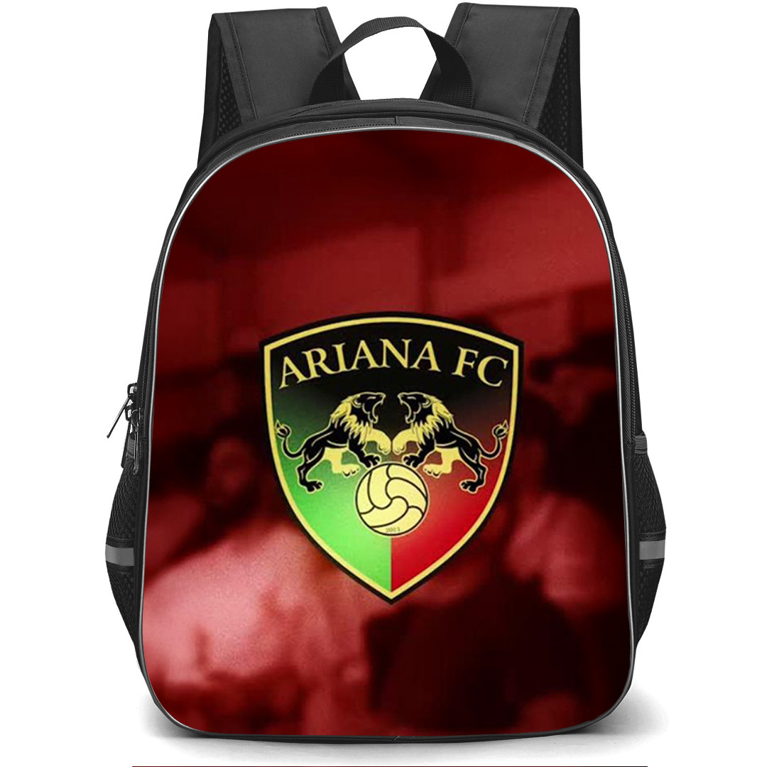 Ariana FC Backpack School Bag StudentPack - Ariana FC Logo On Blur Background Football Club