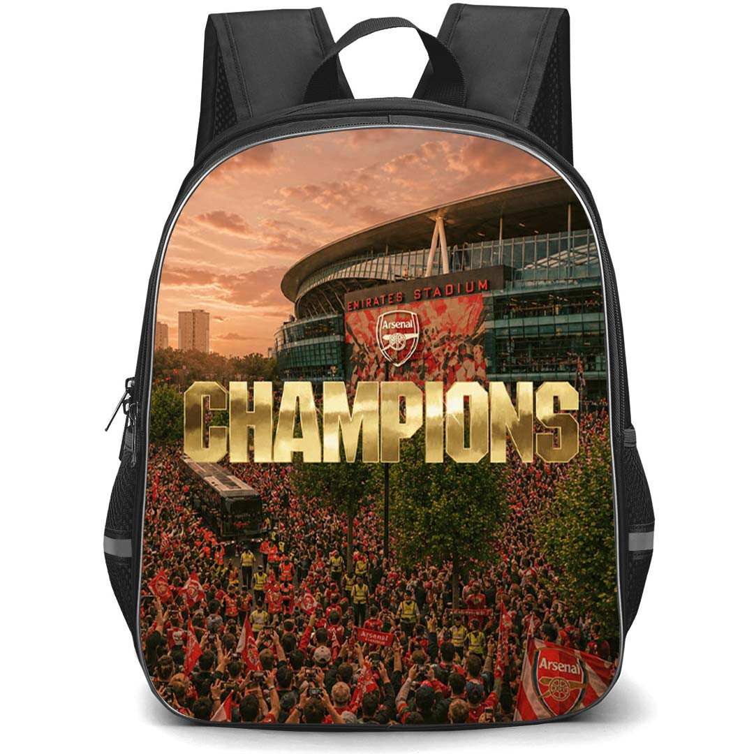 Arsenal Premier League Champion Backpack School Bag StudentPack - Arsenal Premier League Champion 2025 2026 Victory Parade Poster