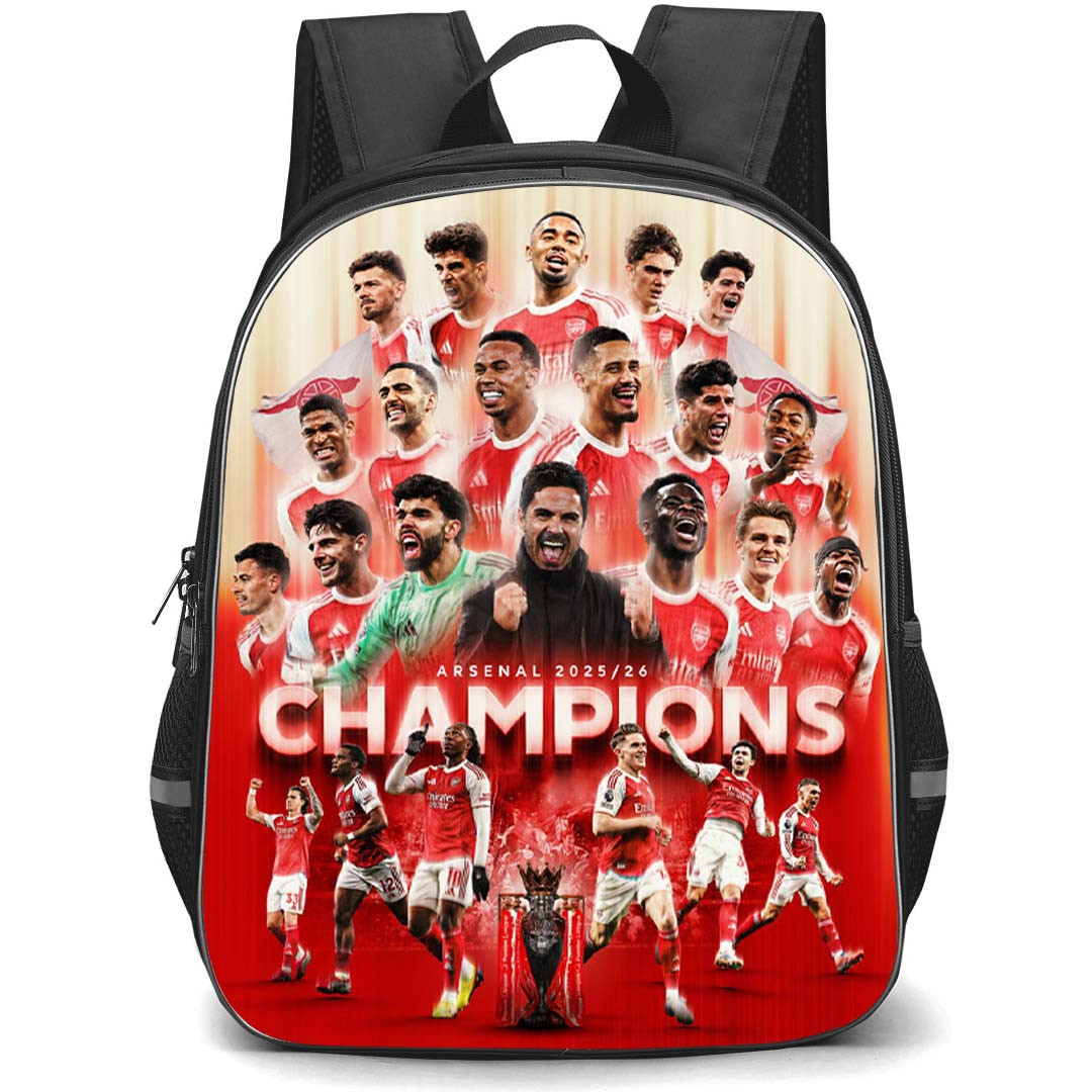 Arsenal Premier League Champion Backpack School Bag StudentPack - Arsenal Premier League Champion 2025 2026 Victory Poster