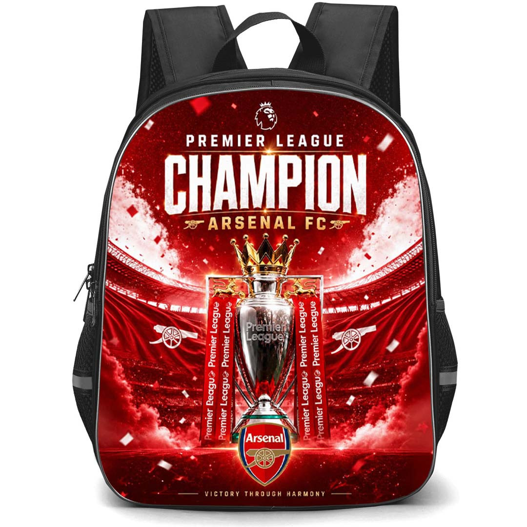 Arsenal Premier League Champion Backpack School Bag StudentPack - Arsenal Premier League Champion Trophy Kings Celebration Poster