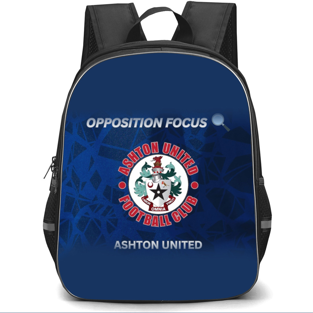 Ashton United Backpack School Bag StudentPack - Logo Opposition Focus Poster Football Club