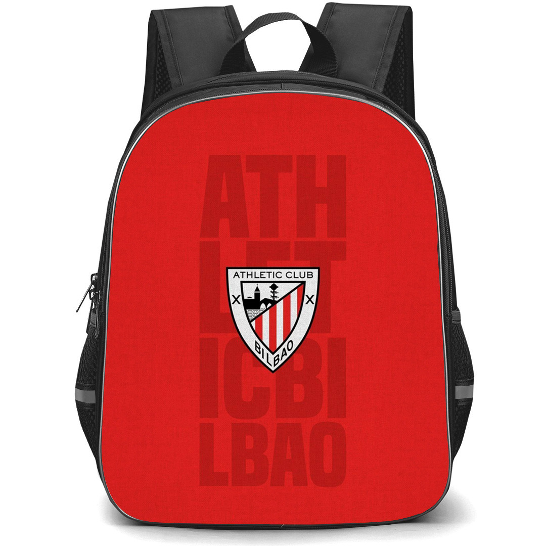 Athletic Club Bilbao Backpack StudentPack - Athletic Club Bilbao Logo Red Background