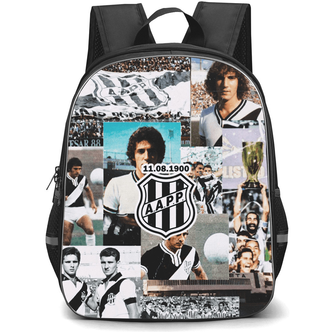 Associacao Atletica Ponte Preta Backpack School Bag StudentPack - Associacao Atletica Ponte Preta Stadium with Logo Club History Collage