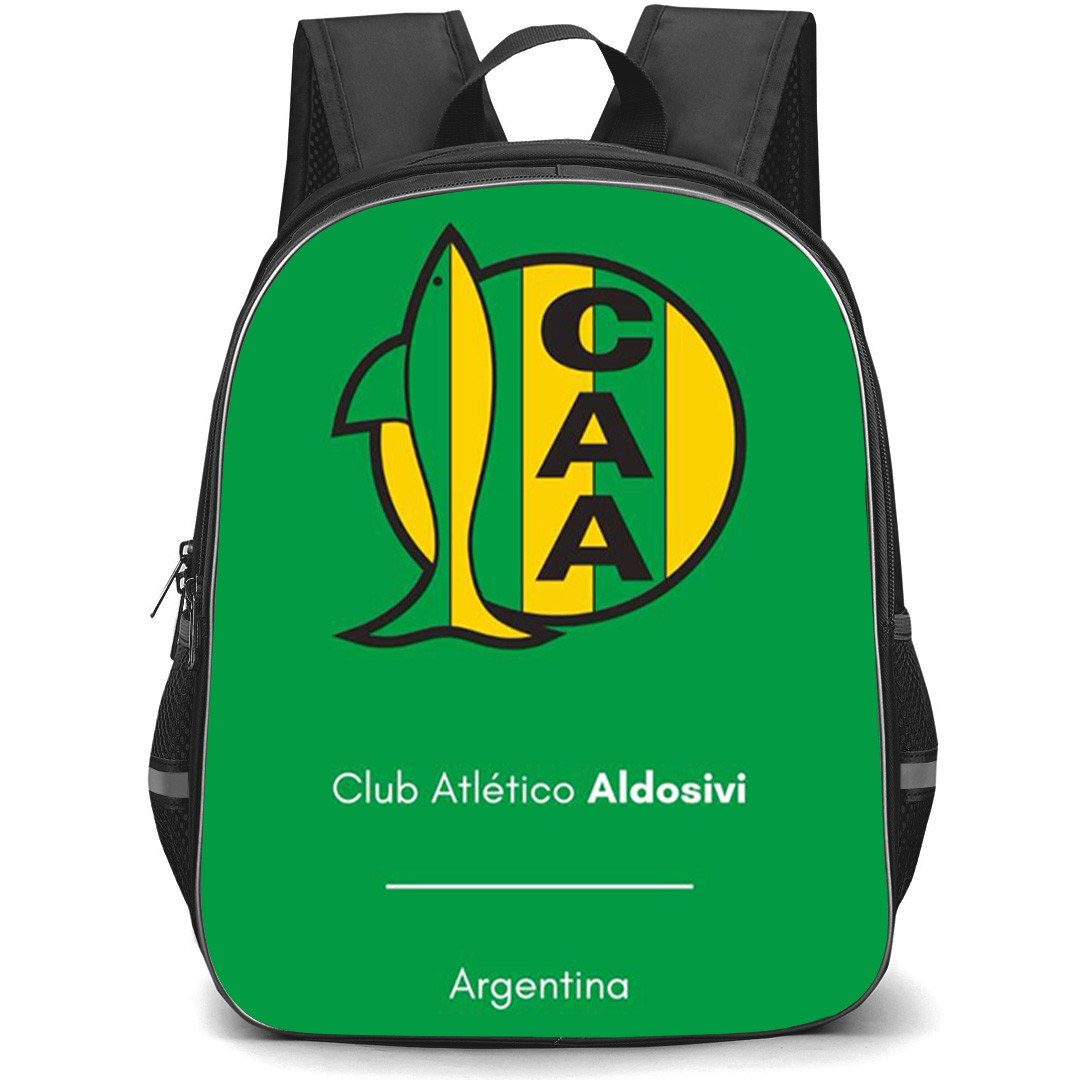 Club Atletico Aldosivi Backpack School Bag StudentPack - Club Atletico Aldosivi Green Background With Logo