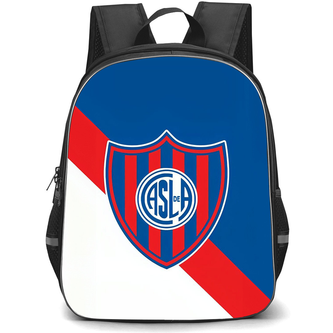 Club Atletico San Lorenzo de Almagro Backpack School Bag StudentPack - Club Atletico San Lorenzo de Almagro Logo Effect Background with Logo