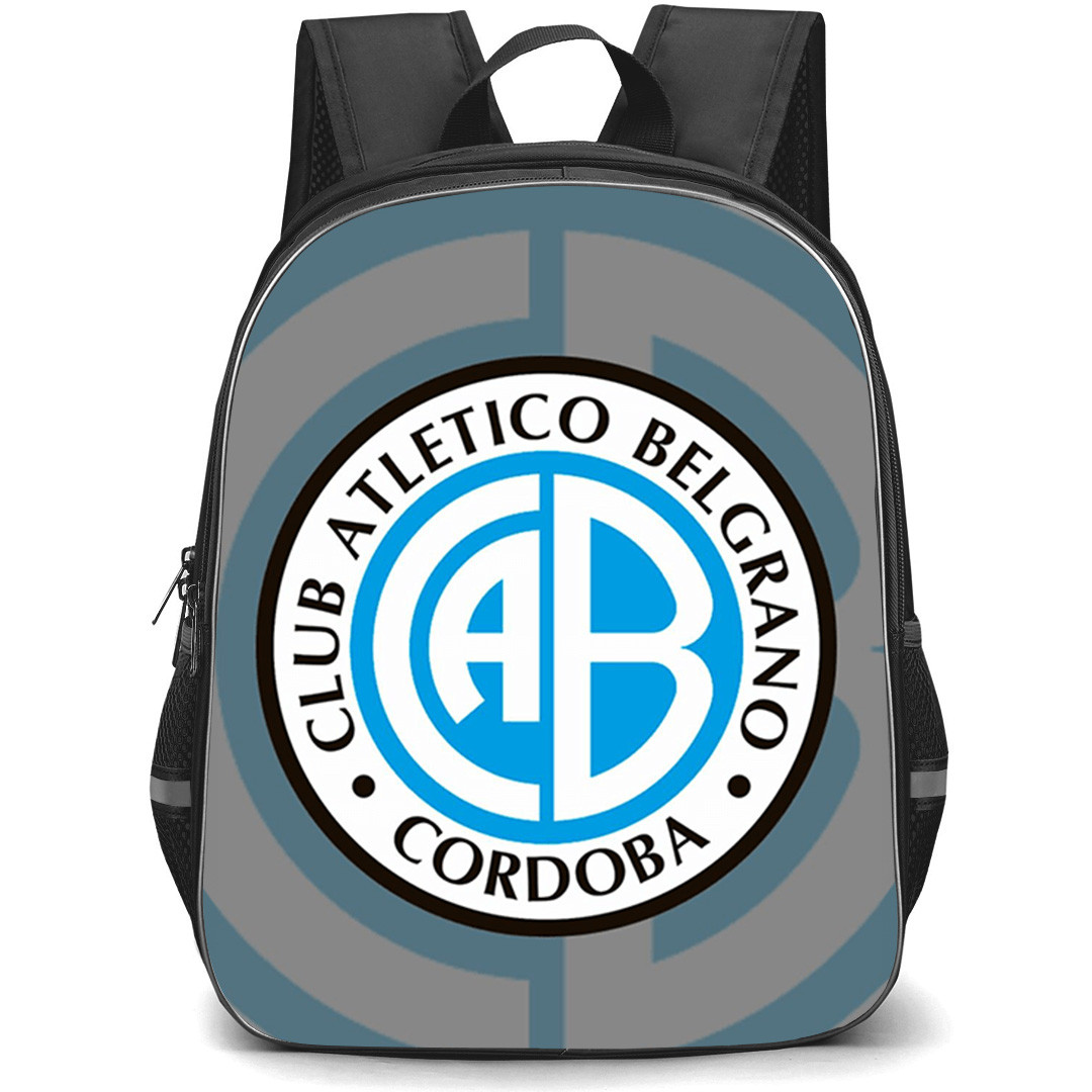 Club Atletico Belgrano Backpack School Bag StudentPack - Club Atletico Belgrano Logo with Blurred Effect Logo