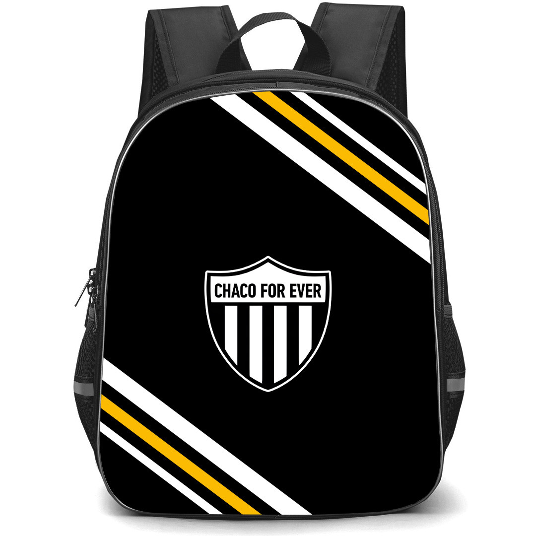 Club Atletico Chaco For Ever Backpack School Bag StudentPack - Club Atletico Chaco For Ever Large Logo With Stripe