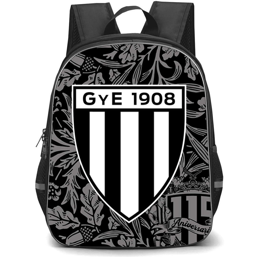 Club Atletico Gimnasia y Esgrima Mendoza Backpack School Bag StudentPack - Club Atletico Gimnasia y Esgrima Mendoza Leaves Pattern with Logo