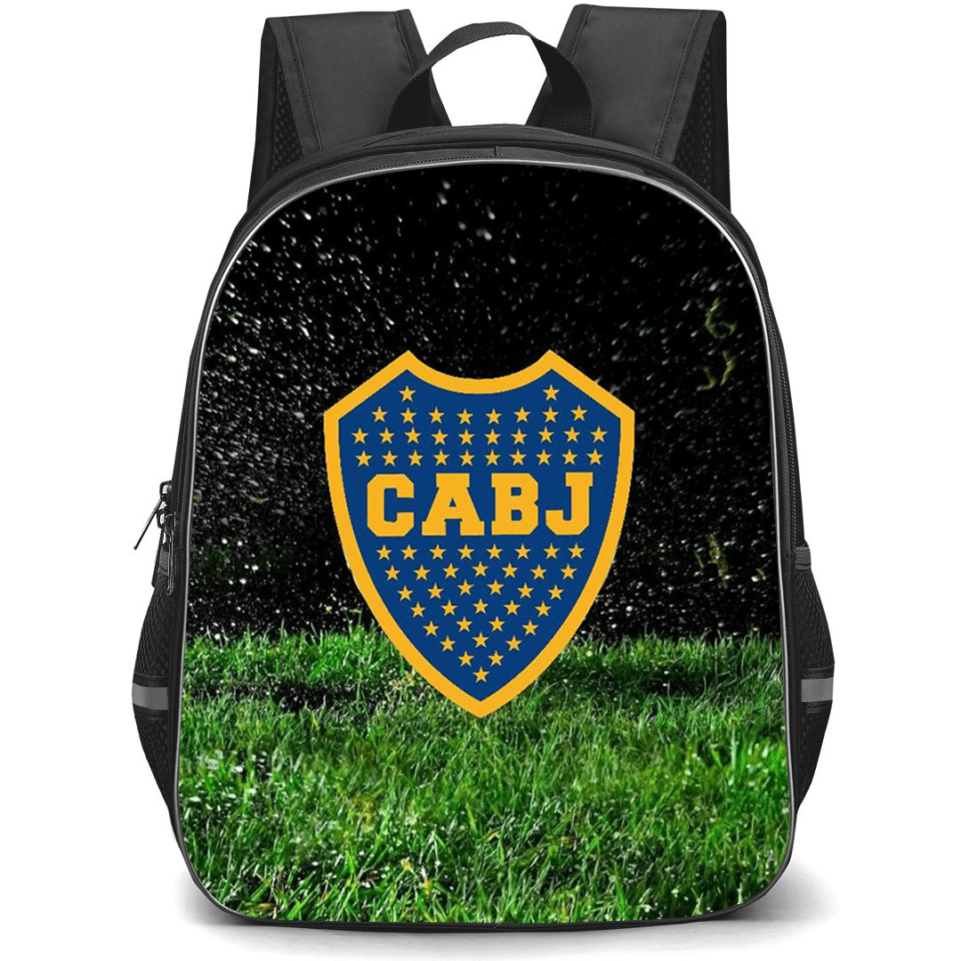 Club Atletico Boca Juniors Backpack School Bag StudentPack - Club Atletico Boca Juniors Green Grass with Logo