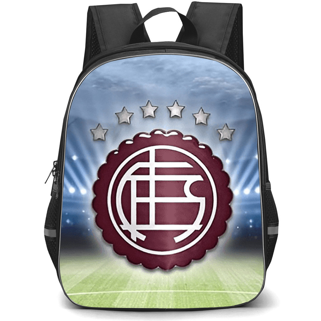 Club Atletico Lanus Backpack School Bag StudentPack - Club Atletico Lanus Stadium with Logo Spotlight Effect