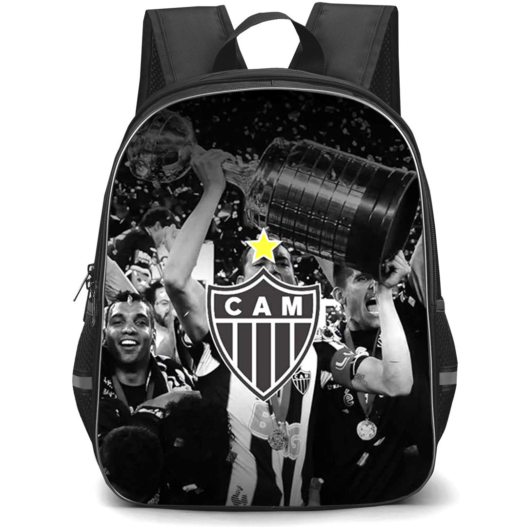 Clube Atletico Mineiro Backpack School Bag StudentPack - Clube Atletico Mineiro Victory Moment with Logo Black Effect