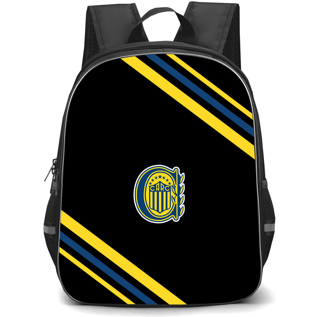 Club Atletico Rosario Central Backpack School Bag StudentPack - Club Atletico Rosario Central Large Logo With Stripe