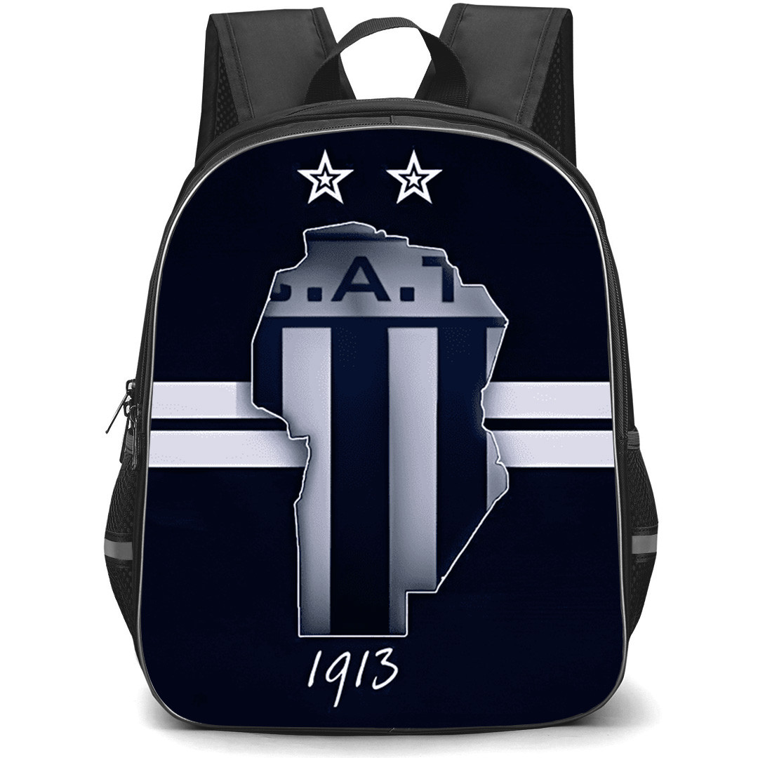 Club Atletico Talleres de Cordoba Backpack School Bag StudentPack - Club Atletico Talleres 1913 with Logo Vertical Stripe
