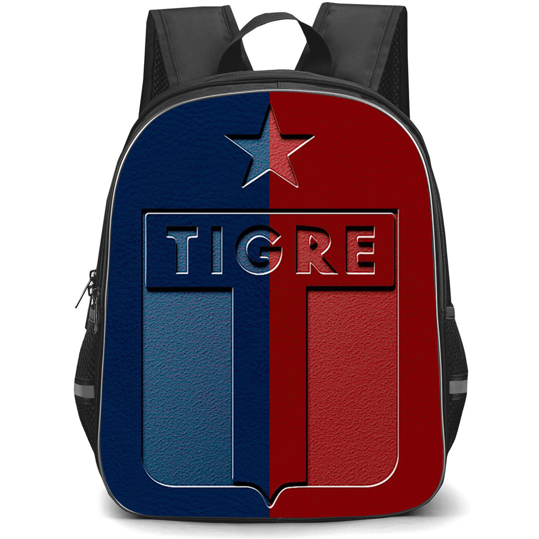 Club Atletico Tigre Backpack School Bag StudentPack - Club Atletico Tigre Logo with Dual Tone Texture