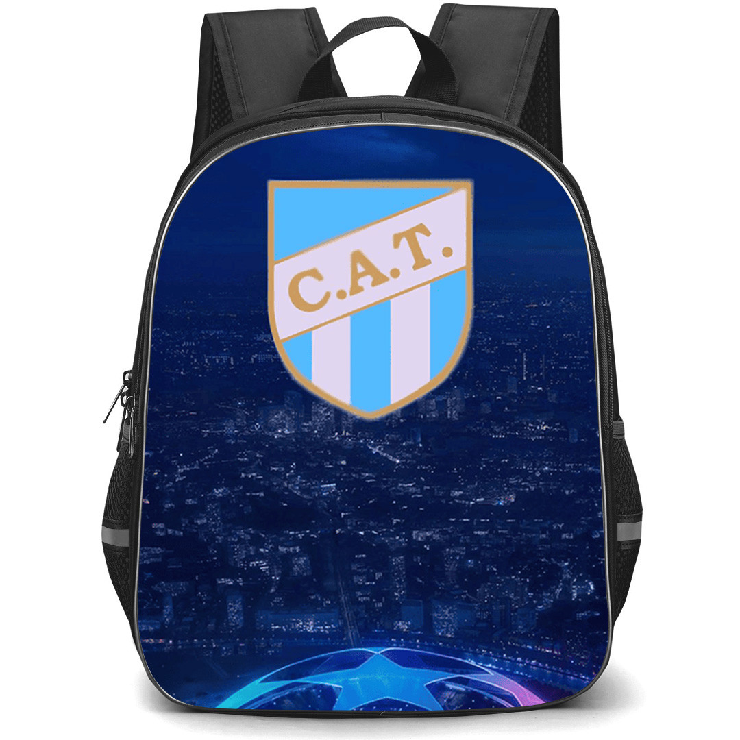 Club Atletico Tucuman Backpack School Bag StudentPack - Club Atletico Tucuman Stadium with Logo Light Reflection