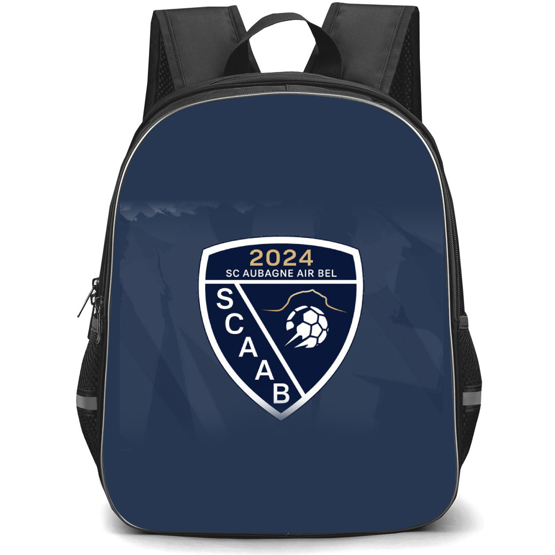 SC Aubagne Air Bel Backpack School Bag StudentPack - Logo In Blue Background Football Club