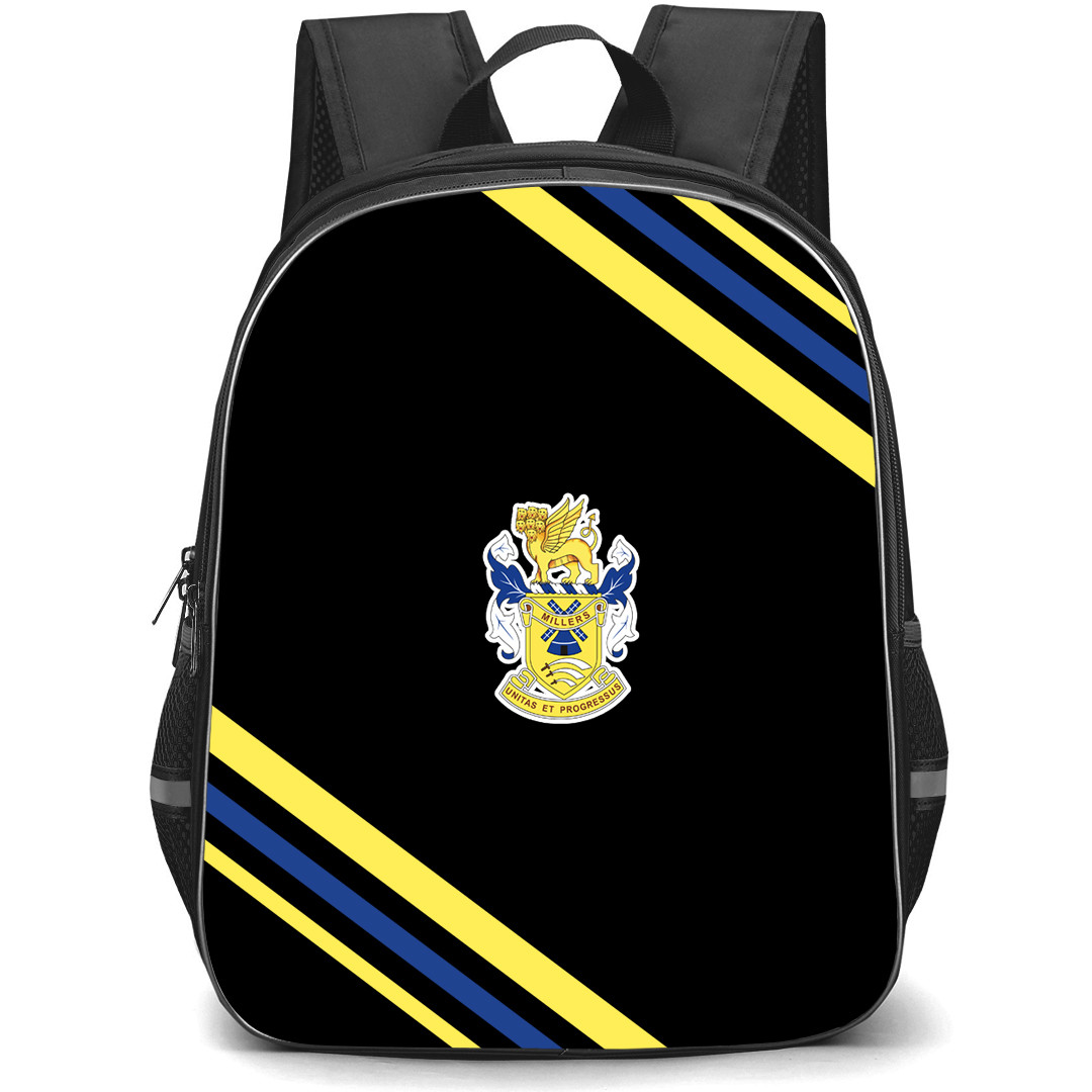 Aveley Football Club Backpack School Bag StudentPack - Aveley Football Club Large Logo With Stripe