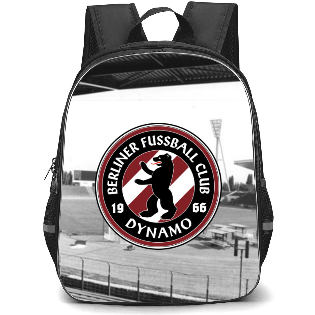 BFC Dynamo Football Club Backpack School Bag StudentPack - Logo In Gray Stadium Background