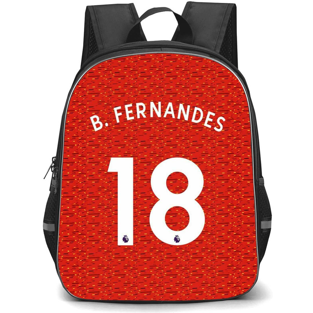 Bruno Fernandes Backpack StudentPack - Bruno Fernandes Manchester United F.C. No. 18 Jersey