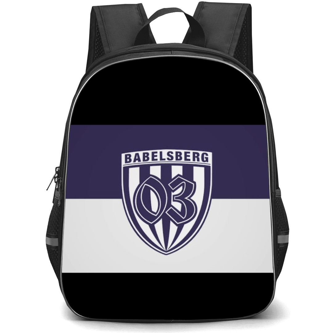 Babelsberg 03 Football Club Backpack School Bag StudentPack - Logo Purple Shade Background