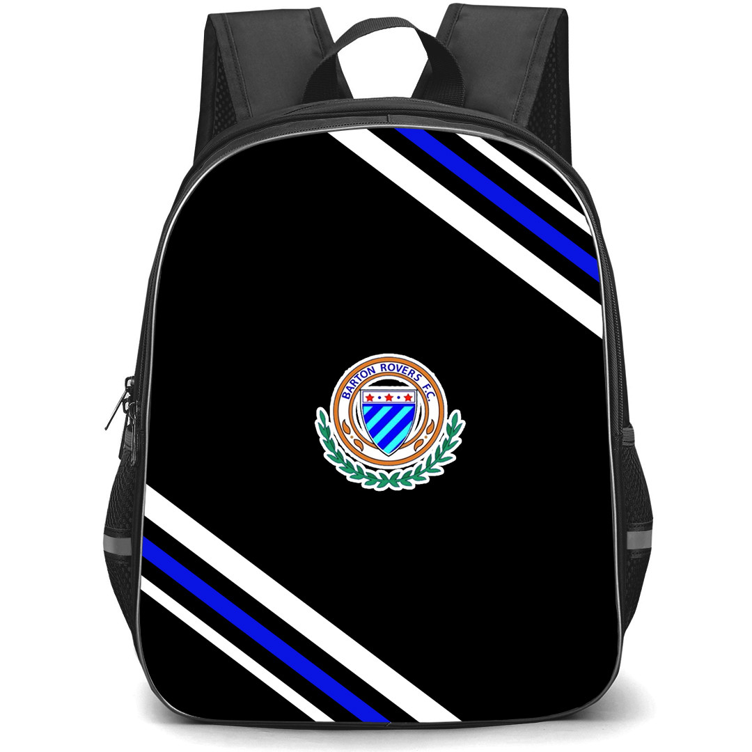 Barton Rovers Football Club Backpack School Bag StudentPack - Barton Rovers Football Club Large Logo With Stripe