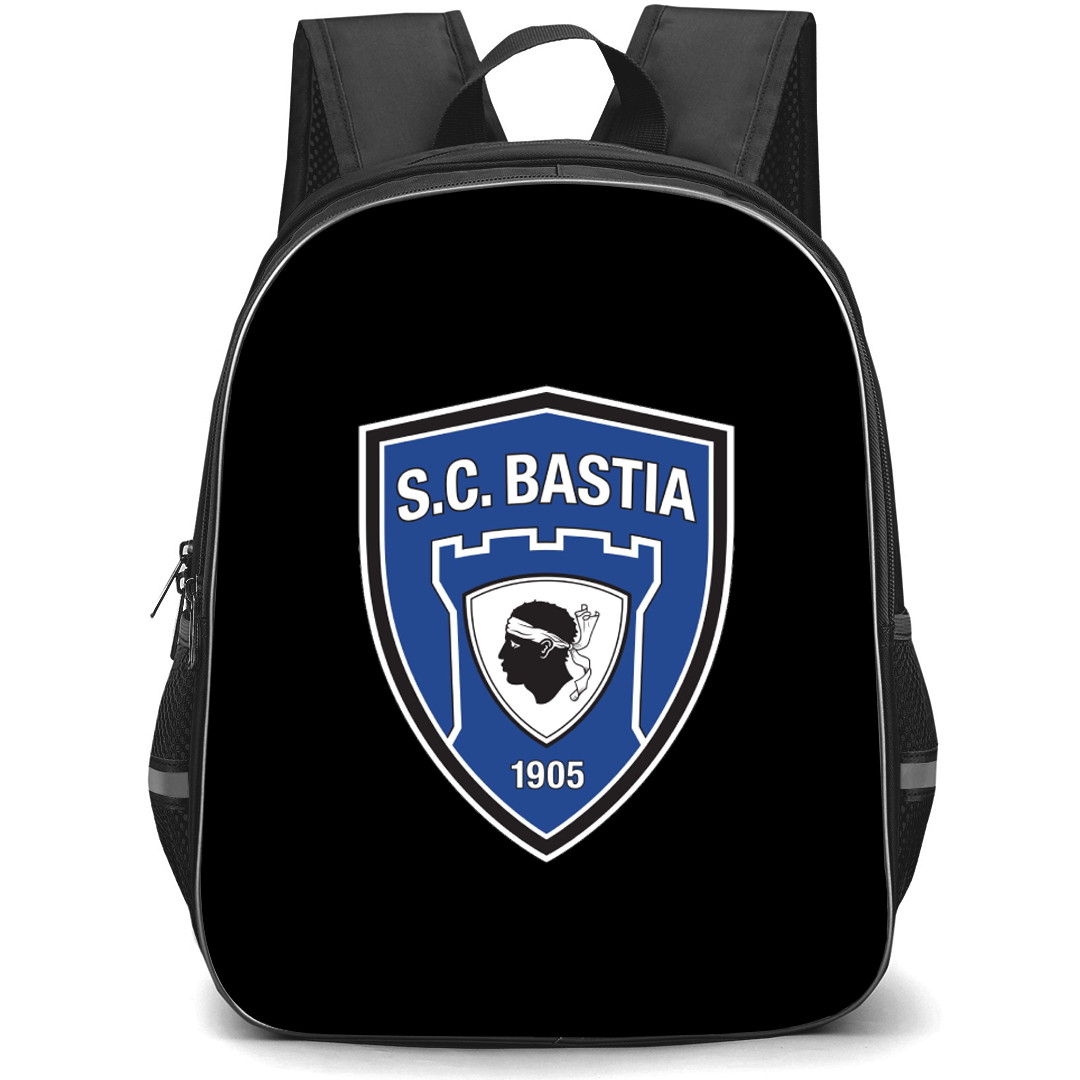 SC Bastia Backpack School Bag StudentPack - Large Logo Football Club