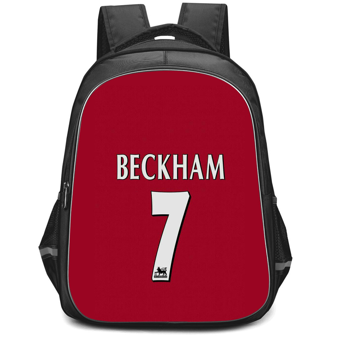 David Beckham Backpack StudentPack - David Beckham Manchester United Jersey No 7 Red