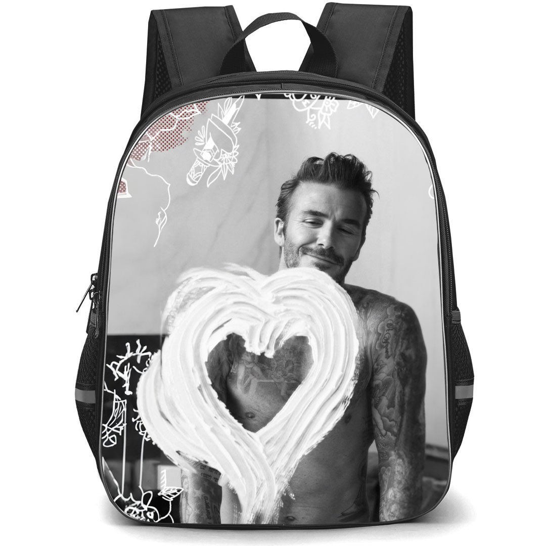 David Beckham Backpack StudentPack - David Beckham Mirror Portrait Grayscale