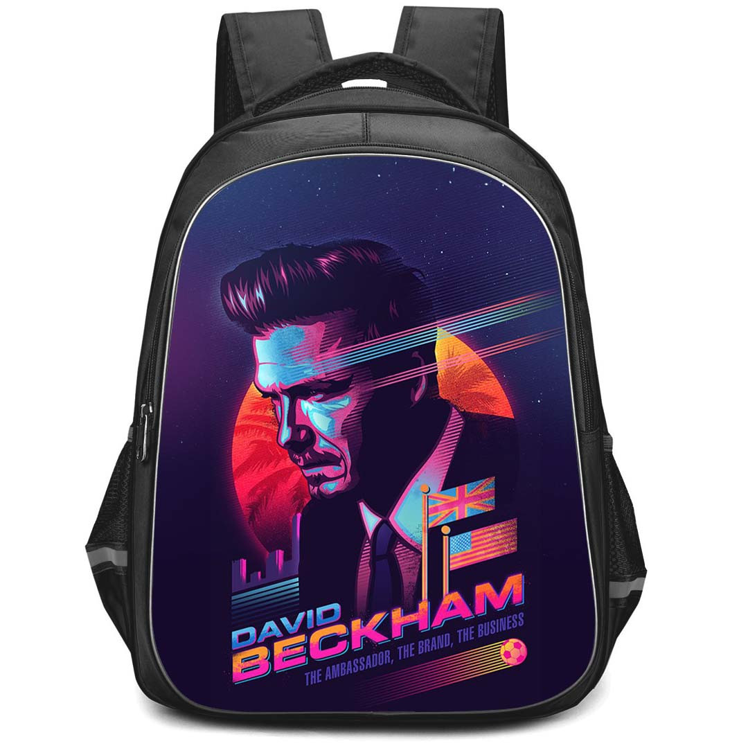 David Beckham Backpack StudentPack - David Beckham PopArt Side Portrait