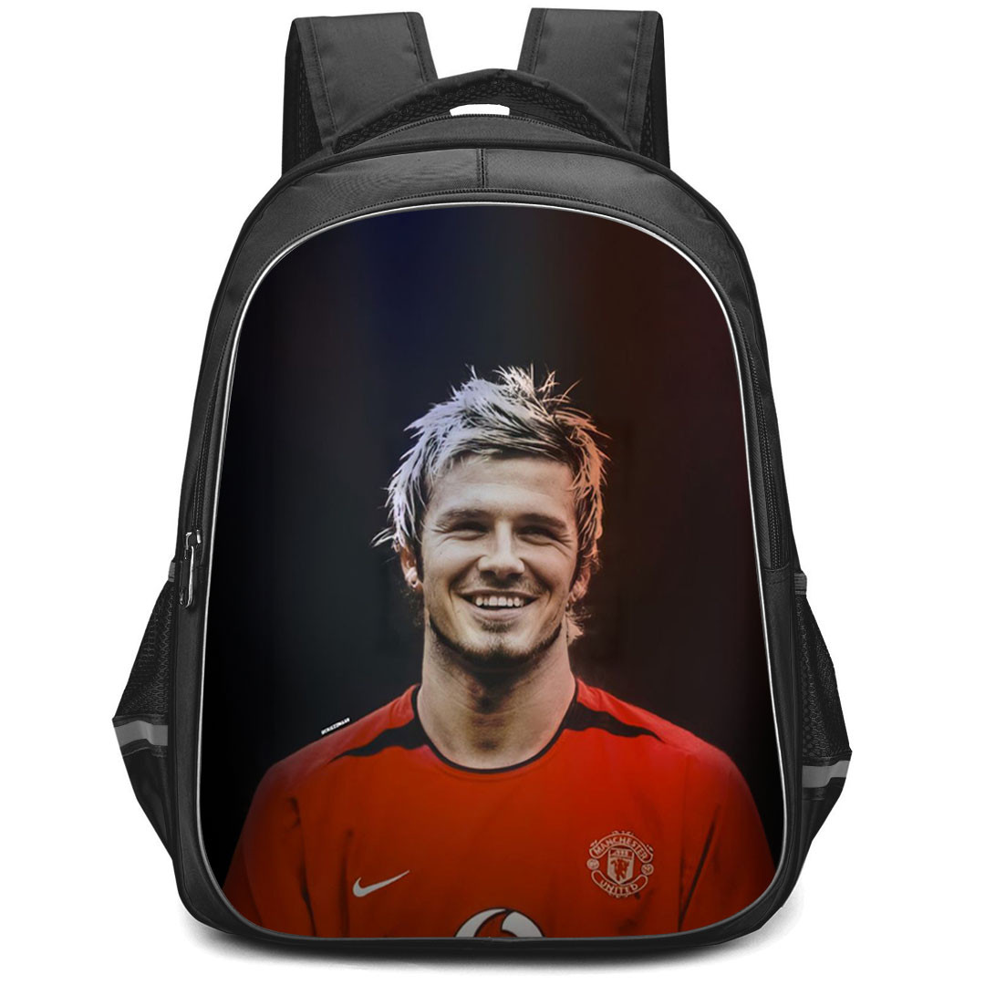 David Beckham Backpack StudentPack - David Beckham Manchester United Smiling Portrait