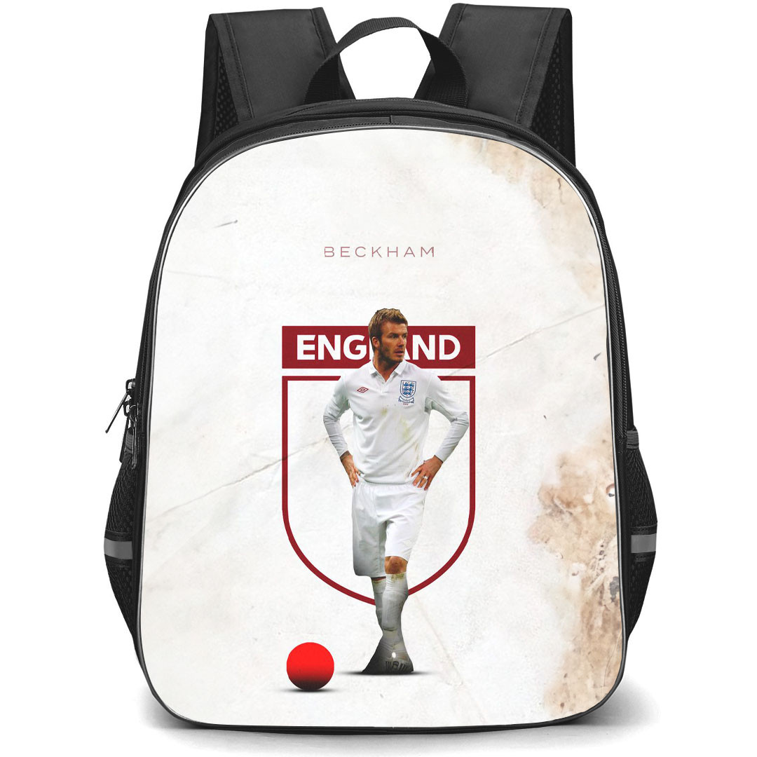 David Beckham Backpack StudentPack - David Beckham England Standing On White Background